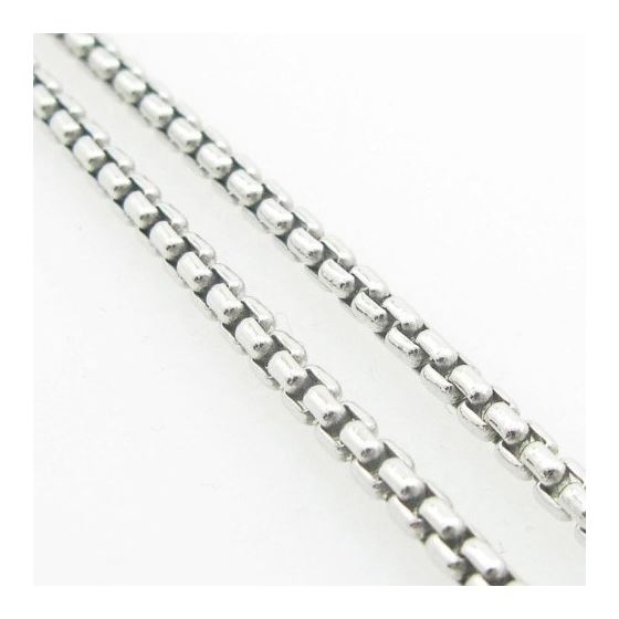 Mens .925 Italian Sterling Silver Box Link Chain Length - 30 inches Width - 2mm 4