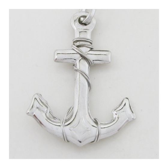 Fancy anchor silver pendant SB55 43mm tall and 26mm wide 4