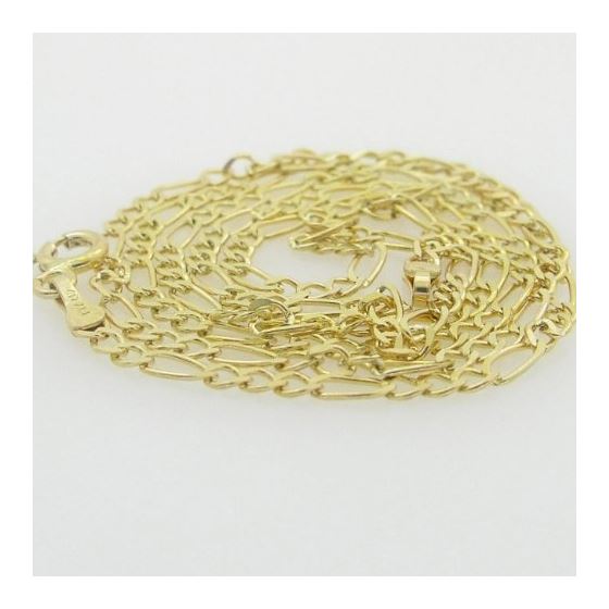 10K Yellow Gold figaro open link chain GC85 2