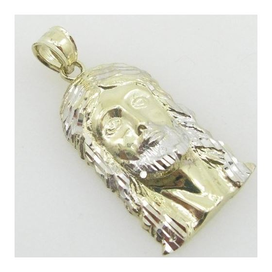 10k Yellow Gold Jesus Head Small Pendant Length - 1.26 Inches Width - 16.5mm 2
