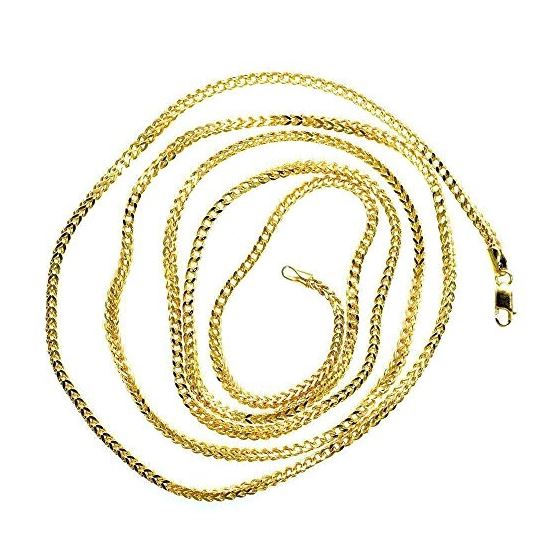 "10K YELLOW Gold FRANCO HOLLOW CHAIN - 24"" Long 1.90MM Wide 2"