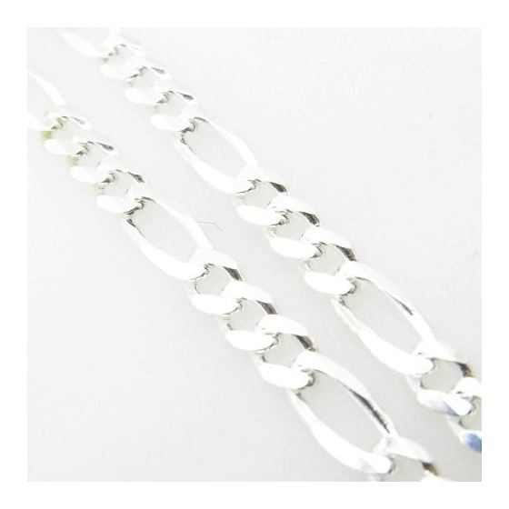 Silver Figaro link chain Necklace BDC90 2