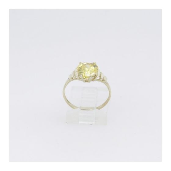 10k Yellow Gold Syntetic yellow gemstone ring ajr32 Size: 7.25 2