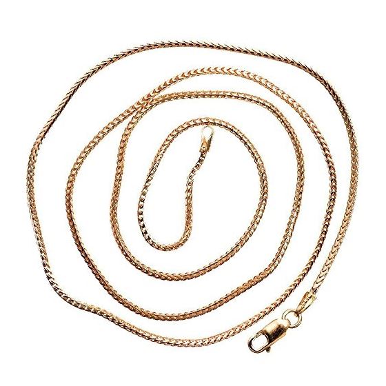 14K ROSE Gold SOLID FRANCO Chain - 20 Inches Long 1.1MM Wide 2