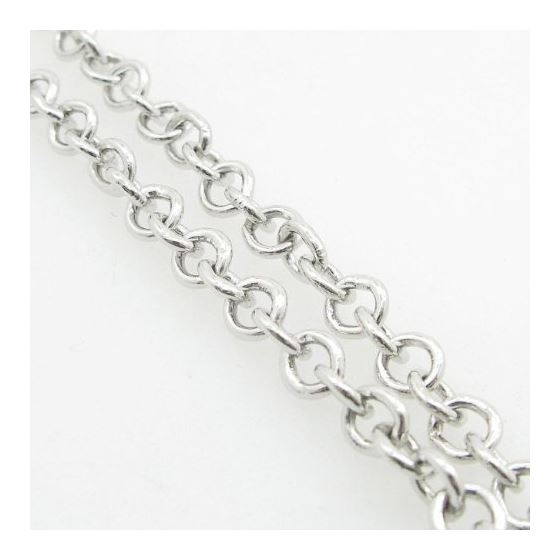 Ladies .925 Italian Sterling Silver Open Link Heart Necklace Length - 20 inches Width - 5mm 4