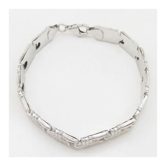 Women silver link bracelet SB1 7.25 inches long and 10mm wide 4