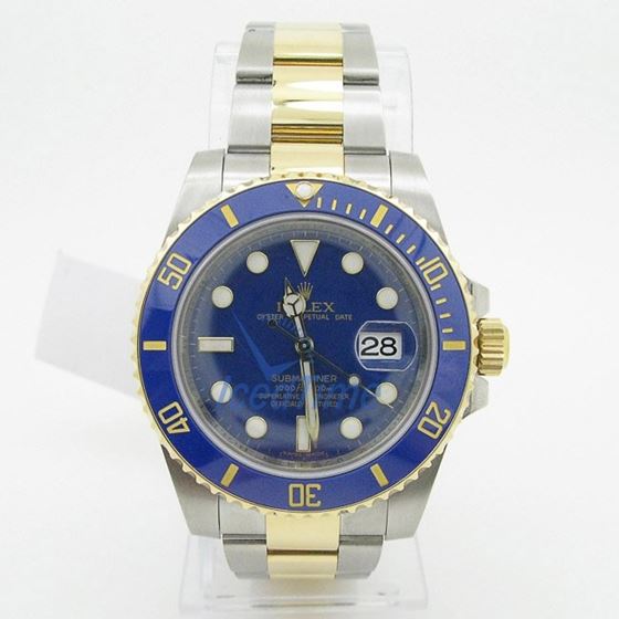 Rolex Submariner Blue Index Dial Oyster Bracelet Mens Watch 2