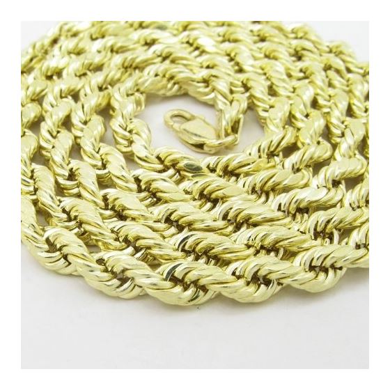 "Mens 10k Yellow Gold rope chain ELNC11 22"" long and 3mm wide 2"
