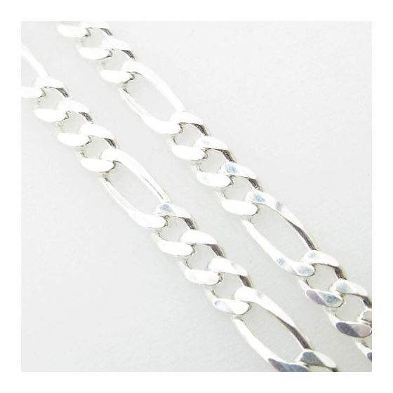 Silver Figaro link chain Necklace BDC97 2