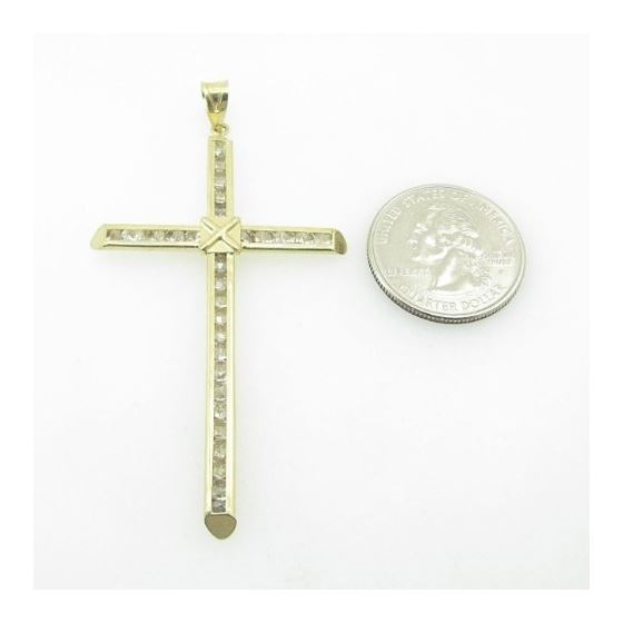 Mens 10K Solid Yellow Gold big x cross Length - 2.91 inches Width - 1.54 inches 4