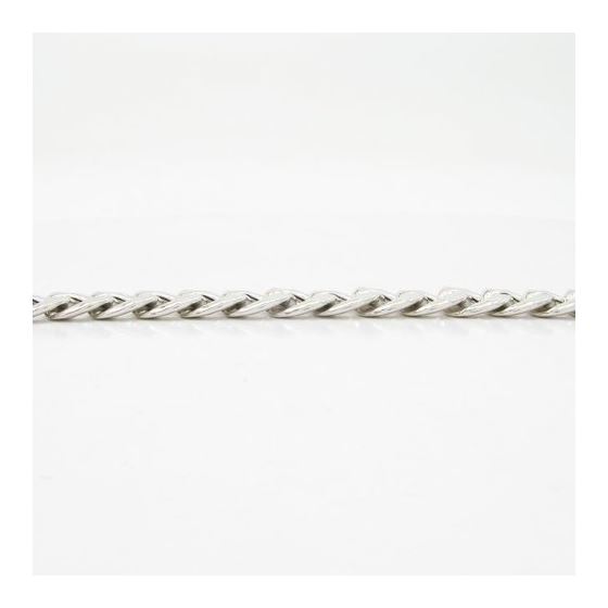 Sterling silver Curb link white bracelet mbmi53 4