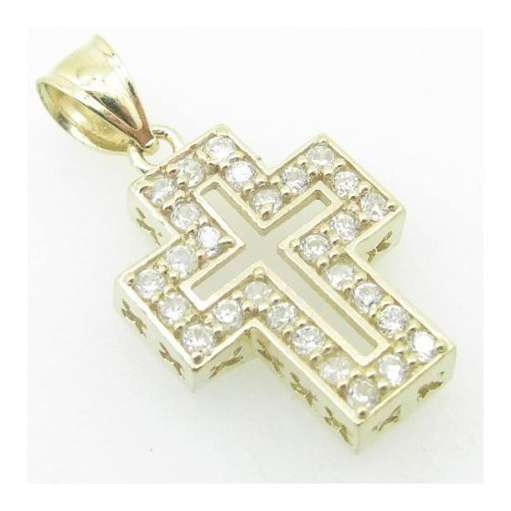 Unisex 10K Solid Yellow Gold hollow cross Length - 1.12 inches Width - 15mm 2