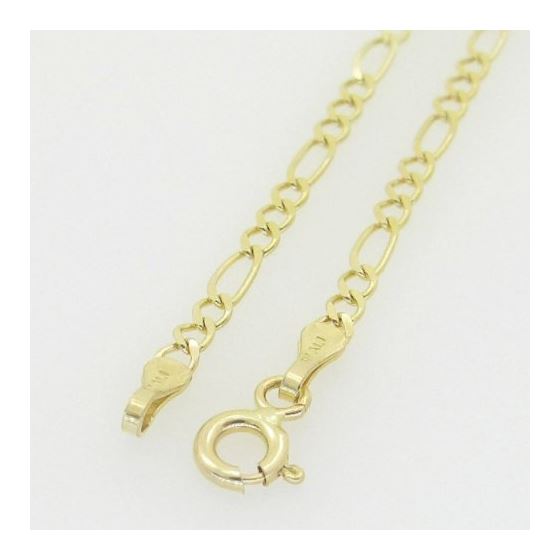 10K Yellow Gold figaro open link chain GC85 4