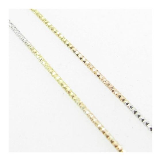 Ladies .925 Italian Sterling Silver Tri Color Snake Link Chain Length - 18 inches Width - 1mm 4
