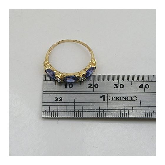 10K Yellow Gold womens gemstone ring ASVJ11 4