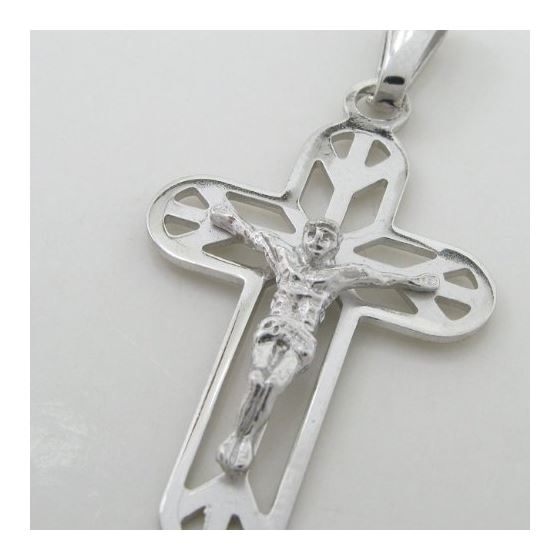 Jesus cut crucifix pendant SB45 36mm tall and 20mm wide 2