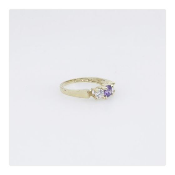 10k Yellow Gold Syntetic blue gemstone ring ajr57 Size: 7.25 4