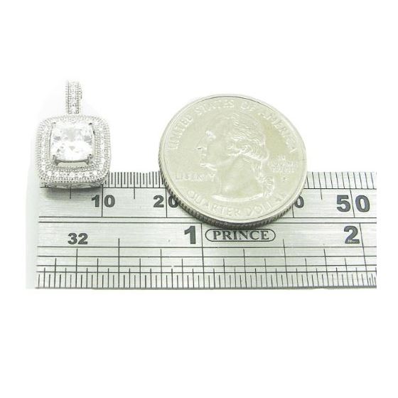 Ladies .925 Italian Sterling Silver square tear drop pendant Length - 19mm Width - 11mm 4