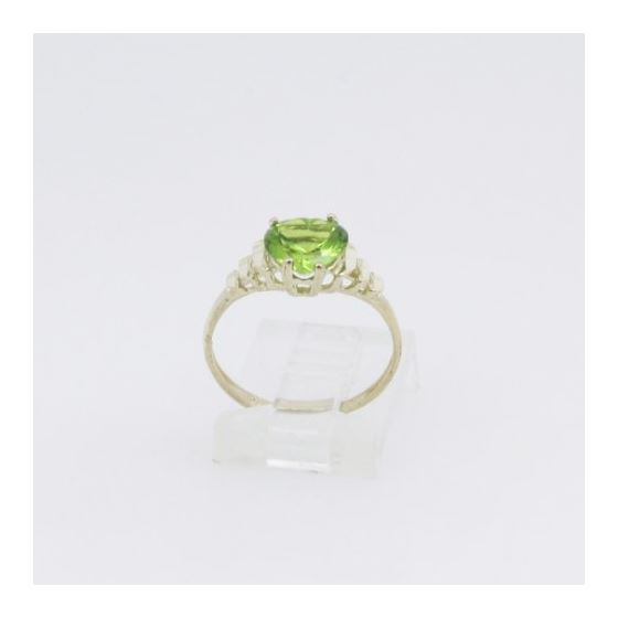 10k Yellow Gold Syntetic green gemstone ring ajr39 Size: 7.25 2