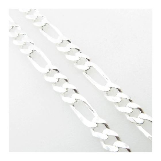Silver Figaro link chain Necklace BDC89 2
