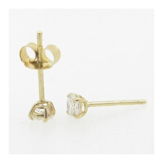 Unisex 14K gold fancy stud ball earrings 4