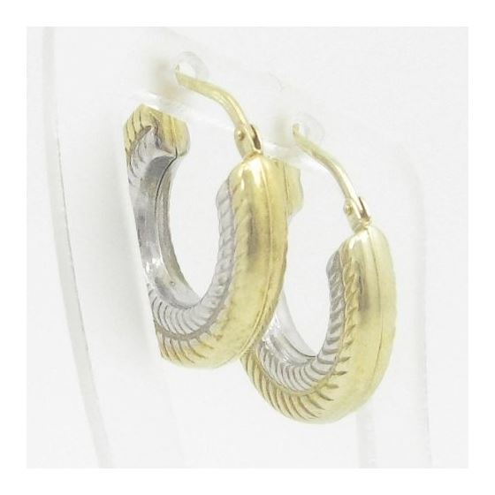 Ladies 10K Gold and .925 Italian Sterling Silver Earrings Stud Hoop Huggie Ball Fashion Dangle Swag 