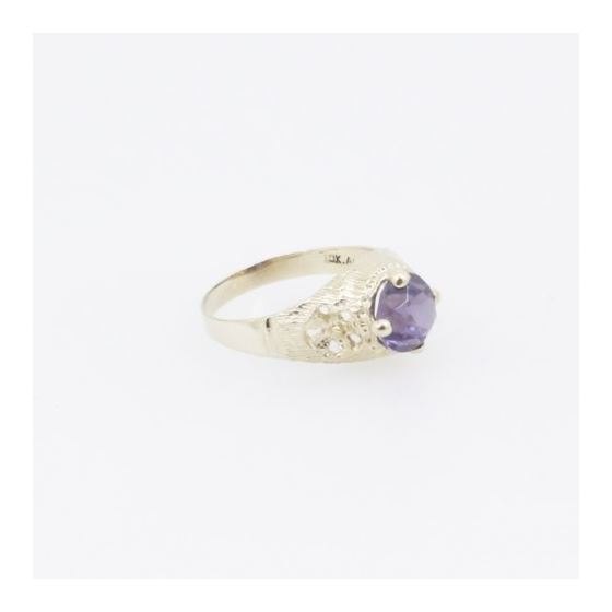 10k Yellow Gold Syntetic blue gemstone ring ajjr39 Size: 2.25 4