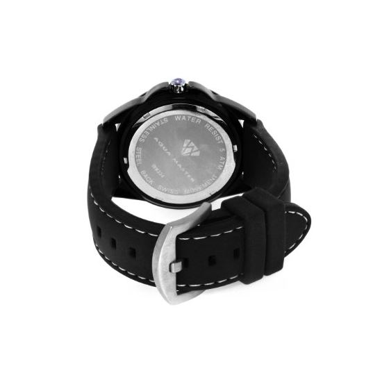 Unisex Black Dial Black/Silver Tone Case 0.24Ct-2