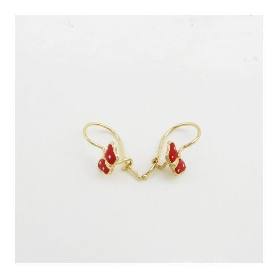 14K Yellow gold Butterfly hoop earrings for Children/Kids web72 2