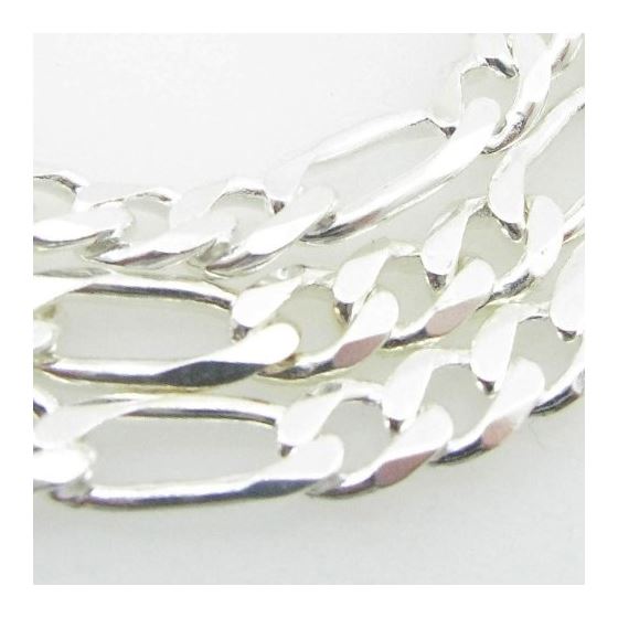 Silver Figaro link chain Necklace BDC77 2