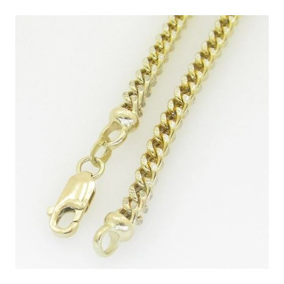 10K Yellow Gold diamond cut franco chain GC48 4