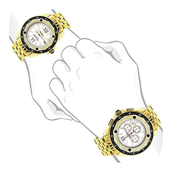 Matching His and Hers Yellow Gold Plated Diamond Watch Set 1.05ct by Centorum 4