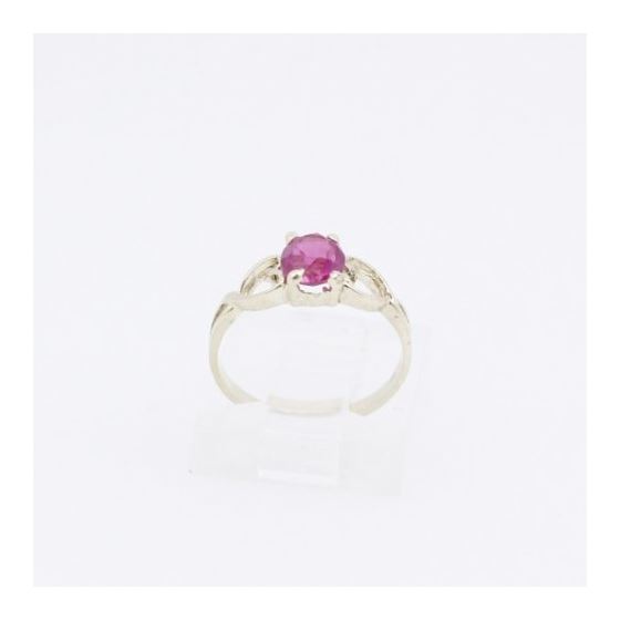 10k Yellow Gold Syntetic red gemstone ring ajr4 Size: 3 2