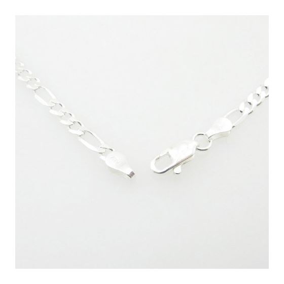 Silver Figaro link chain Necklace BDC61 4