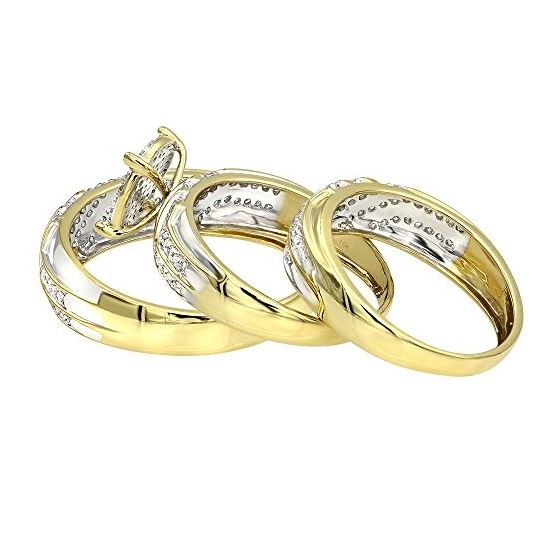 10K Gold Round Diamond Engagement Ring Wedding B-2