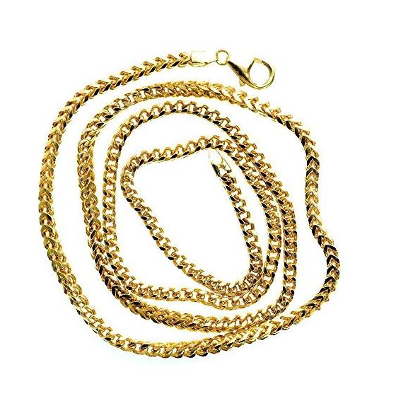 10K YELLOW Gold SOLID FRANCO Chain - 30 Inches Long 3.8MM Wide 2