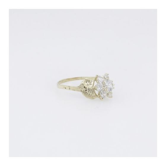 10k Yellow Gold Syntetic white gemstone ring ajr21 Size: 9.5 4