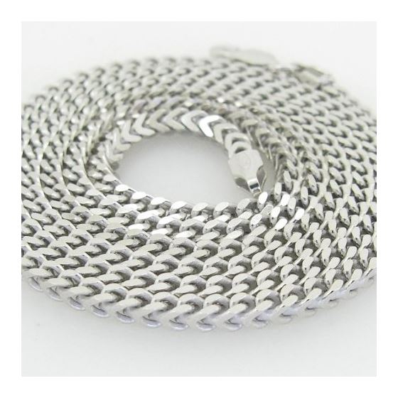 Unisex Italian sterling silver franco box ball wheat popcorn rope fancy chain 2