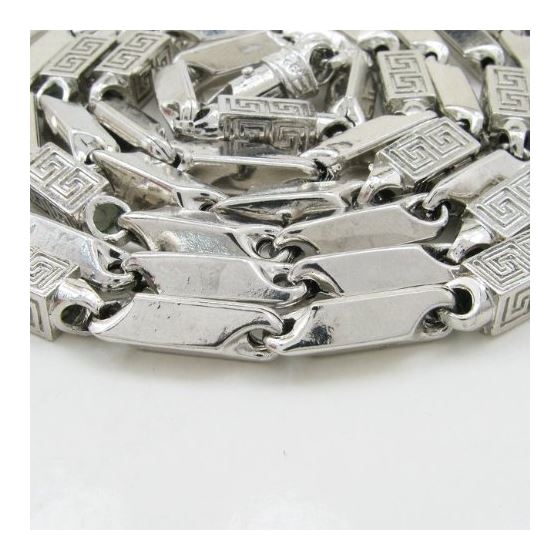 "Sterling silver bullet link chain 40"" 6MM SB103 40 inches long and 6mm wide 2"
