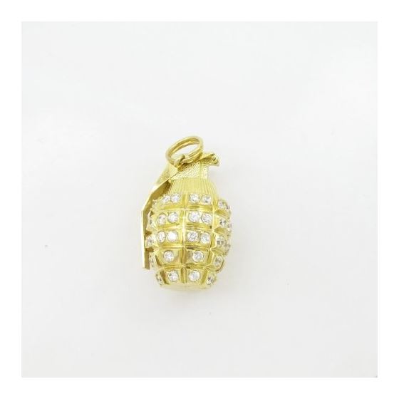 Mens 10k Yellow gold Yellow gold hand grenade charm EGP10 IJAMEGP10 4