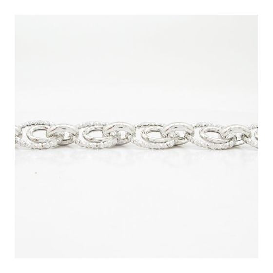 Womens Sterling silver Multi round link bracelet 4