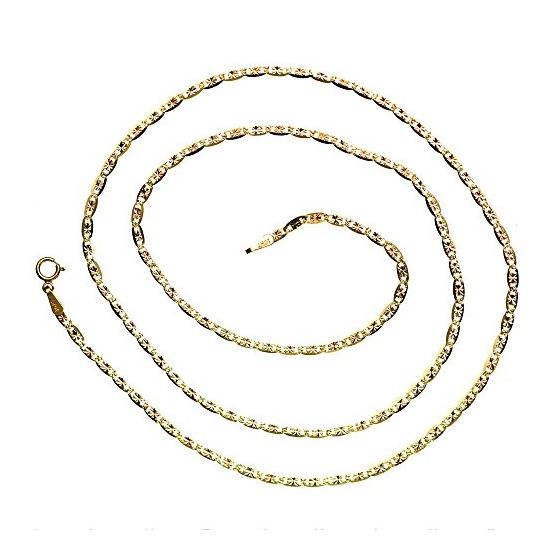 10K 3 TONE Gold VALENTINE Chain - 20 Inches Long 3MM Wide 2