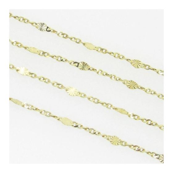 10K Yellow Gold diamond cut vale fancy chain GC33 2