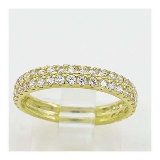 10K Yellow Gold womens wedding band engagement ring ASVJ49 2