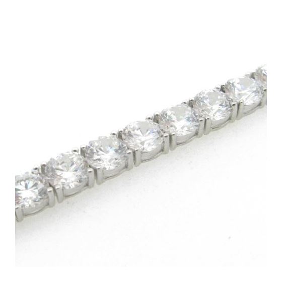 Ladies .925 Italian Sterling Silver round cut cz tennis bracelet Length - 7 inches Width - 3mm 4