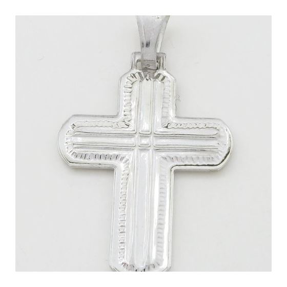 Fancy cross silver pendant SB42 40mm tall and 24mm wide 4