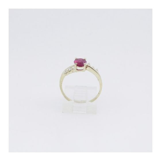 10k Yellow Gold Syntetic red gemstone ring ajr4 Size: 7.75 2