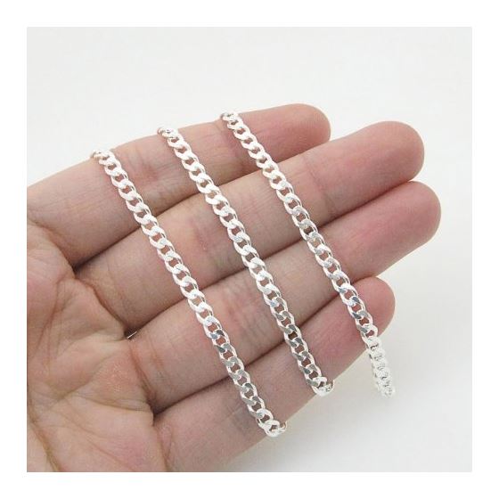 Silver Curb link chain Necklace BDC68 4