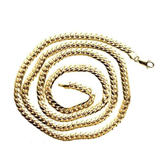 10K YELLOW Gold SOLID ITALY MIAMI CUBAN Chain - 32 Inches Long 5.5MM Wide 2