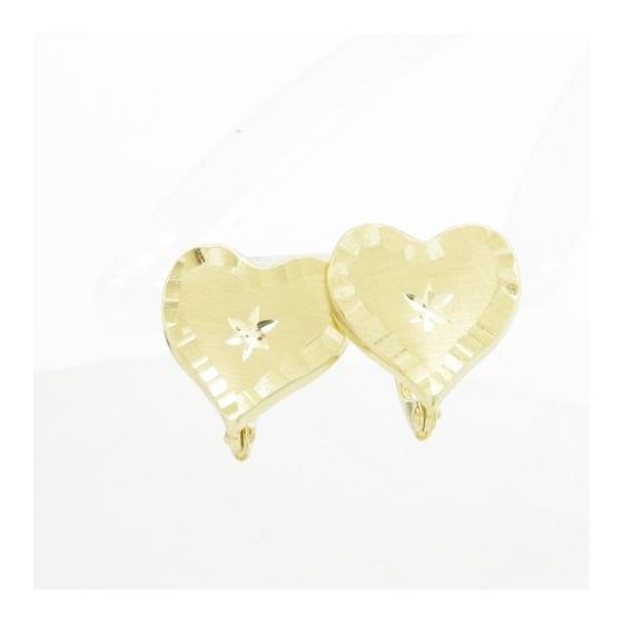 Womens 10k Yellow gold Yellow gold heart earring 2